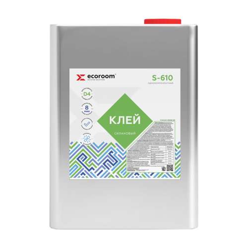 Ecoroom S-610, 5 кг, Клей силановый однокомпонентный, канистра